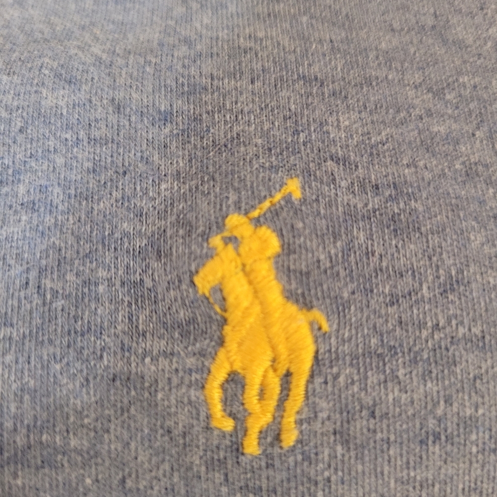 Vintage Polo Ralph Lauren Rugby Shirt Men's Medium Blue Collared Button - Picture 3 of 4